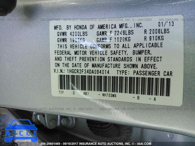 2013 Honda Accord 1HGCR2F34DA094014 image 8