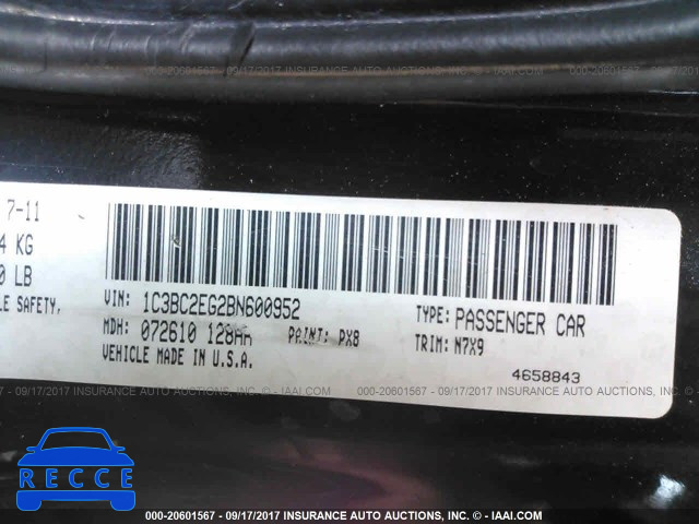2011 CHRYSLER 200 1C3BC2EG2BN600952 image 8