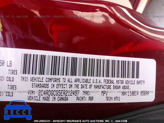 2014 Dodge Grand Caravan SXT 2C4RDGCG5ER212497 Bild 8