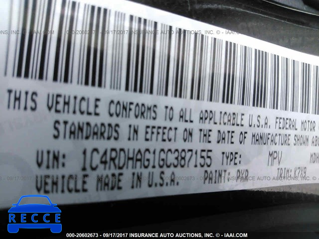 2016 Dodge Durango 1C4RDHAG1GC387155 image 8