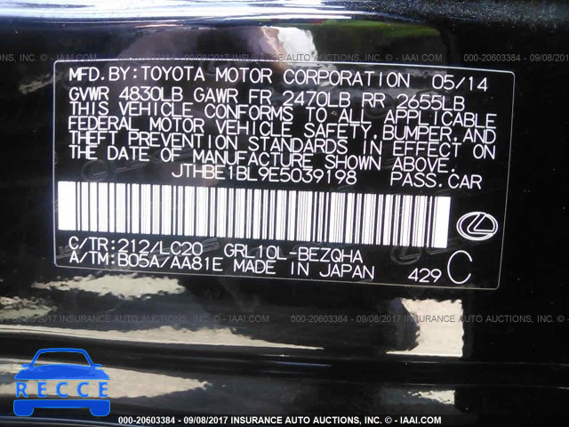 2014 Lexus GS 350 JTHBE1BL9E5039198 image 8