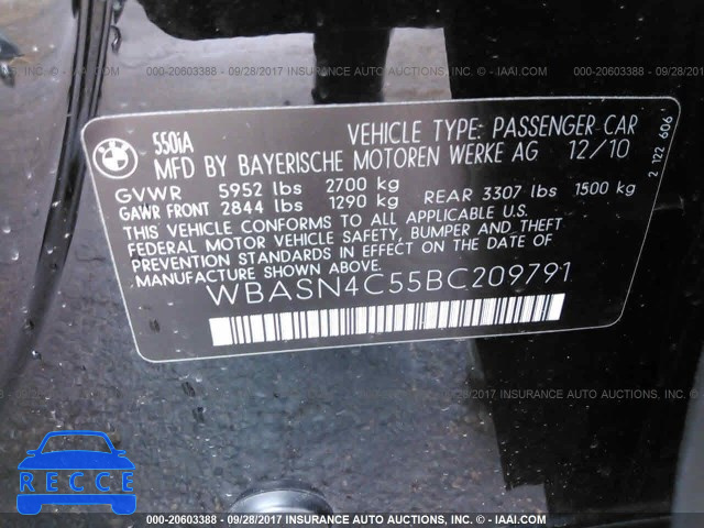 2011 BMW 550 WBASN4C55BC209791 зображення 8