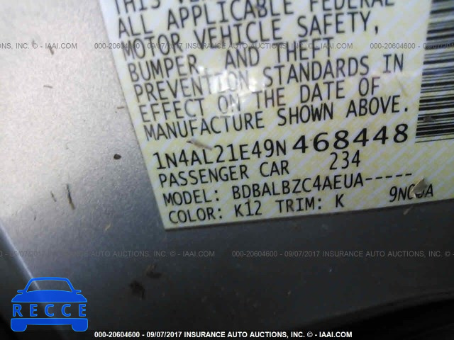 2009 Nissan Altima 1N4AL21E49N468448 image 8