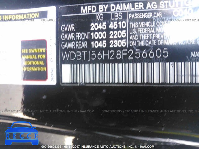 2008 Mercedes-benz CLK 350 WDBTJ56H28F256605 image 8