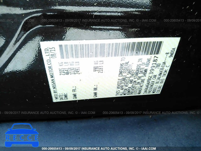 2016 Nissan Maxima 1N4AA6AP8GC399187 image 8