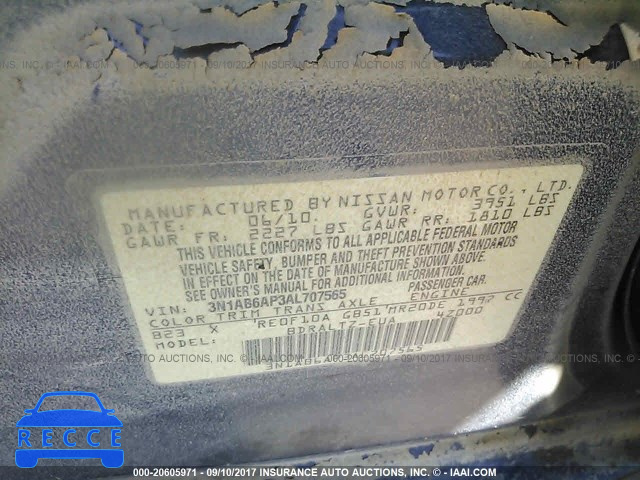 2010 Nissan Sentra 3N1AB6AP3AL707565 image 8