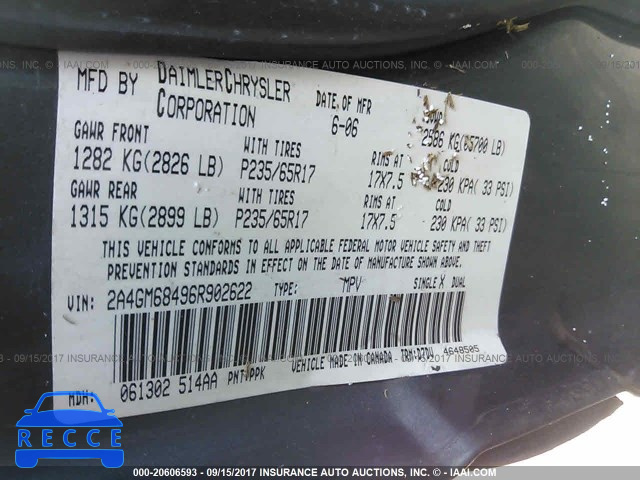 2006 Chrysler Pacifica 2A4GM68496R902622 image 8