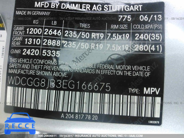 2014 Mercedes-benz GLK 350 4MATIC WDCGG8JB3EG166675 зображення 8