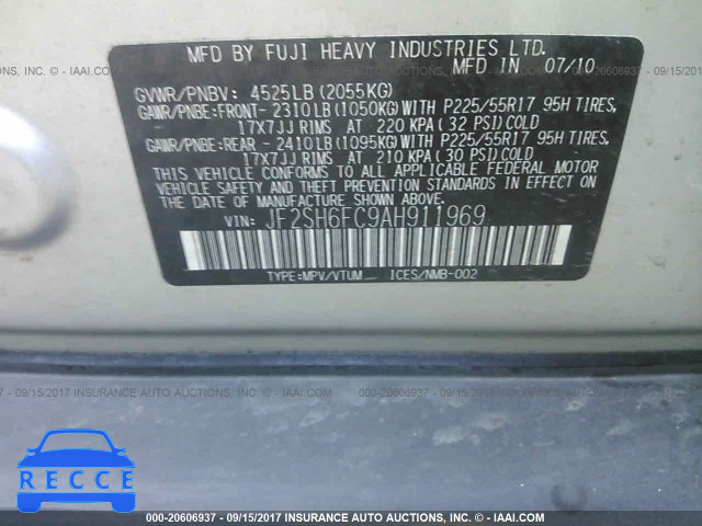 2010 Subaru Forester 2.5XT LIMITED JF2SH6FC9AH911969 image 8