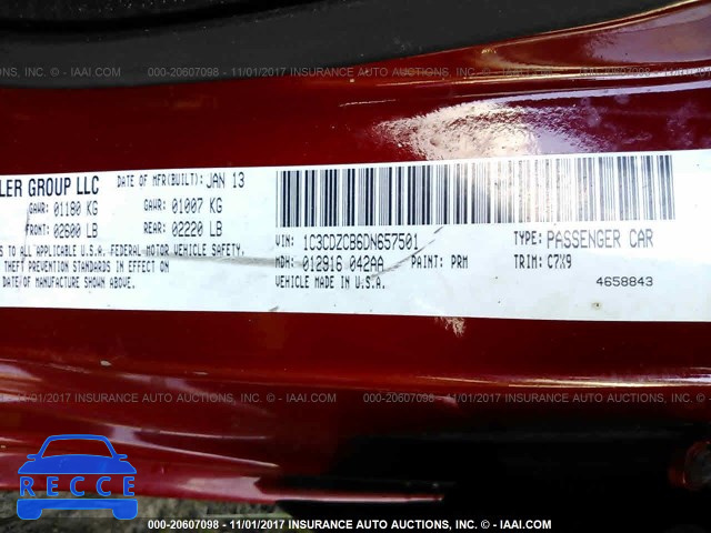 2013 Dodge Avenger 1C3CDZCB6DN657501 Bild 8