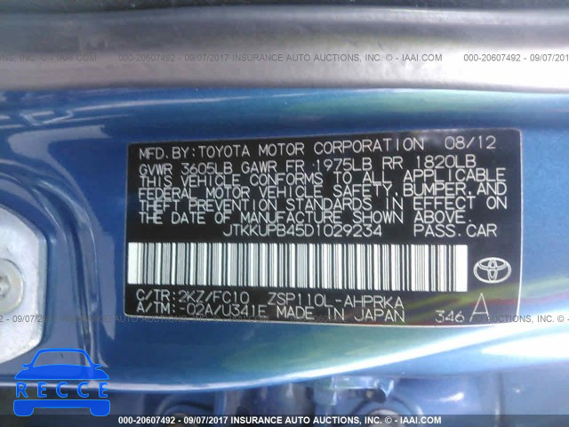 2013 Scion XD JTKKUPB45D1029234 image 8