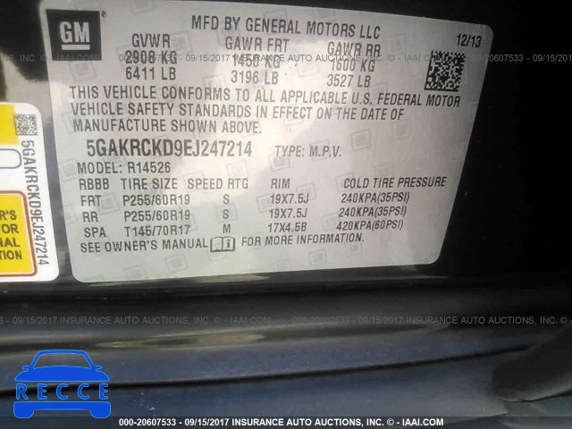 2014 Buick Enclave 5GAKRCKD9EJ247214 image 8