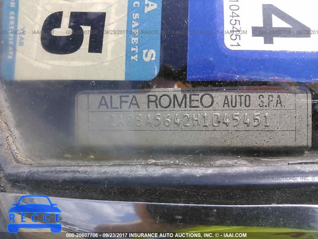 1987 Alfa Romeo Spider GRADUATE ZARBA5642H1045451 зображення 8