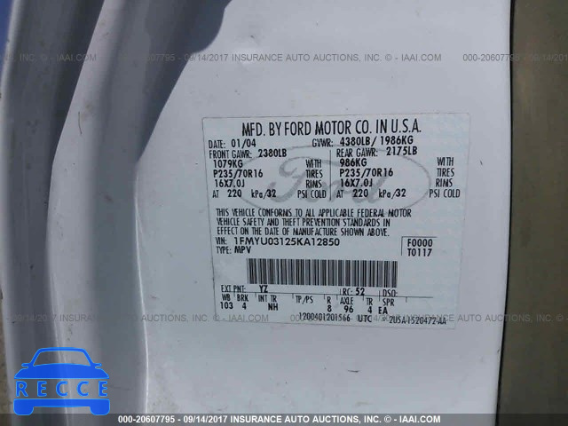 2005 Ford Escape XLT 1FMYU03125KA12850 image 8