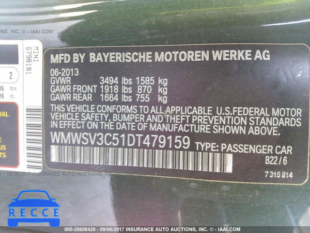 2013 Mini Cooper S WMWSV3C51DT479159 image 8