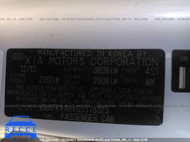 2016 KIA Forte KNAFK4A6XG5578325 image 8