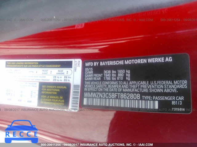2015 Mini Cooper WMWZN3C58FT862808 image 8