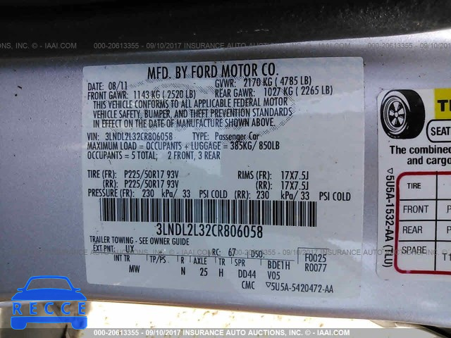 2012 Lincoln MKZ HYBRID 3LNDL2L32CR806058 image 8