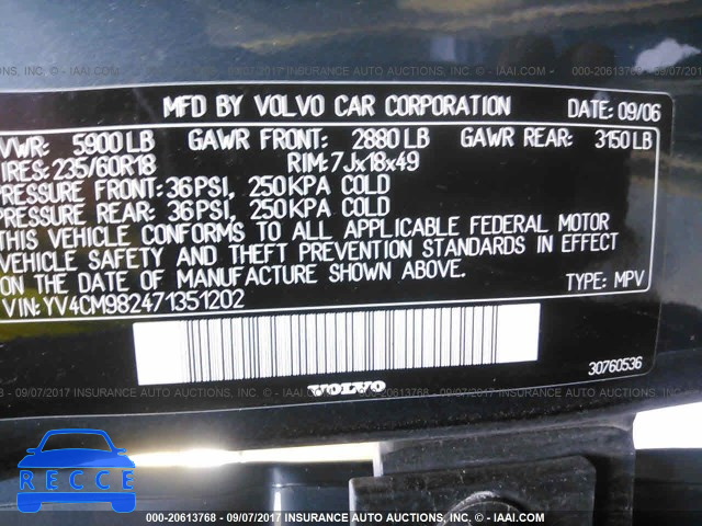 2007 Volvo XC90 3.2 YV4CM982471351202 image 8