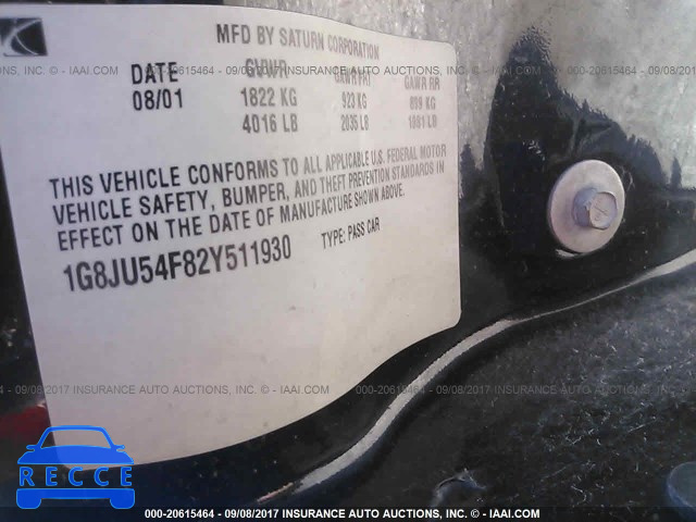 2002 Saturn L200 1G8JU54F82Y511930 image 8