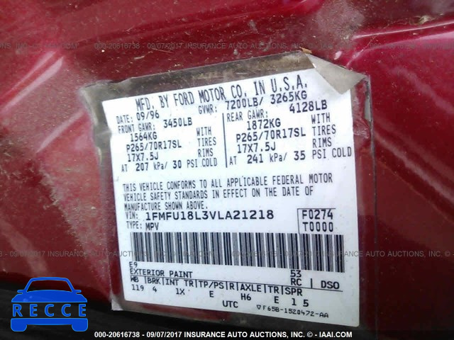 1997 Ford Expedition 1FMFU18L3VLA21218 image 8