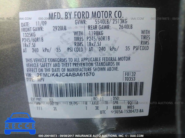 2010 Ford Edge 2FMDK4JC4ABA61570 image 8