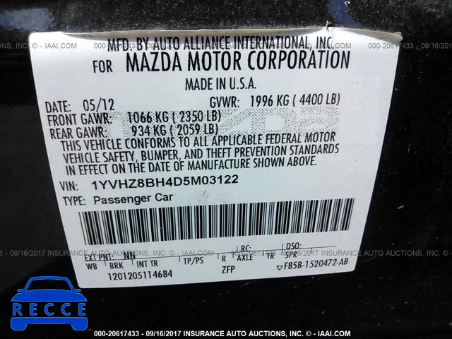 2013 Mazda 6 SPORT 1YVHZ8BH4D5M03122 image 8