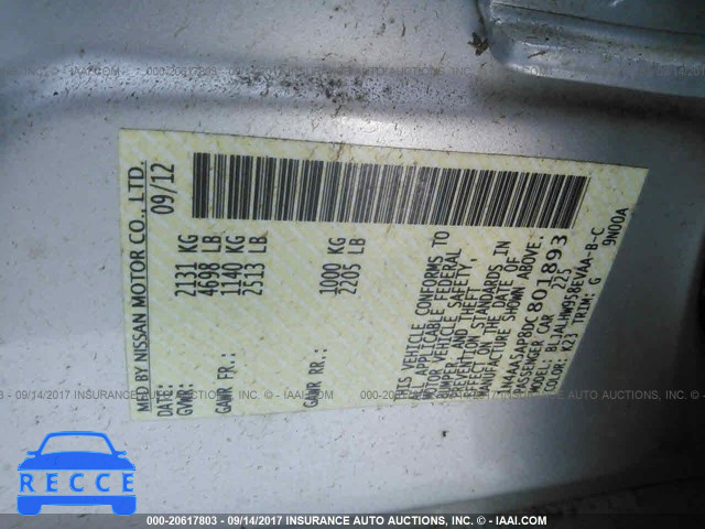 2013 Nissan Maxima 1N4AA5AP8DC801893 image 8