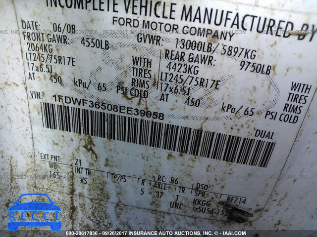 2008 Ford F350 SUPER DUTY 1FDWF36508EE39058 image 8