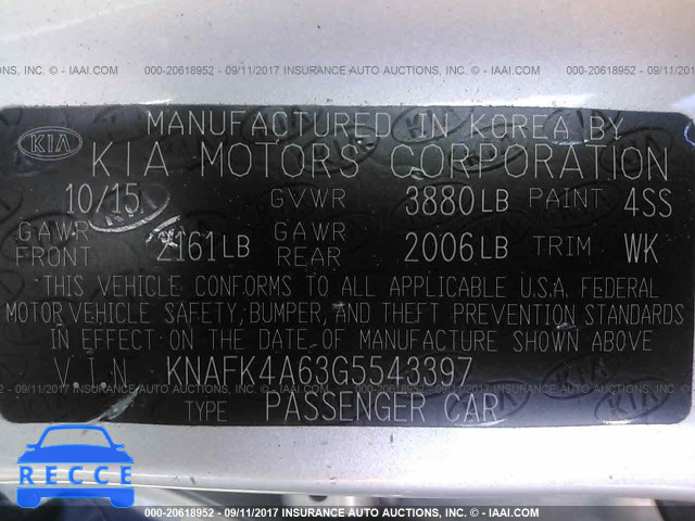 2016 KIA Forte KNAFK4A63G5543397 image 8