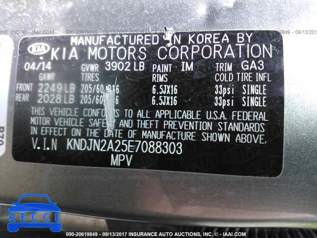 2014 KIA Soul KNDJN2A25E7088303 image 8