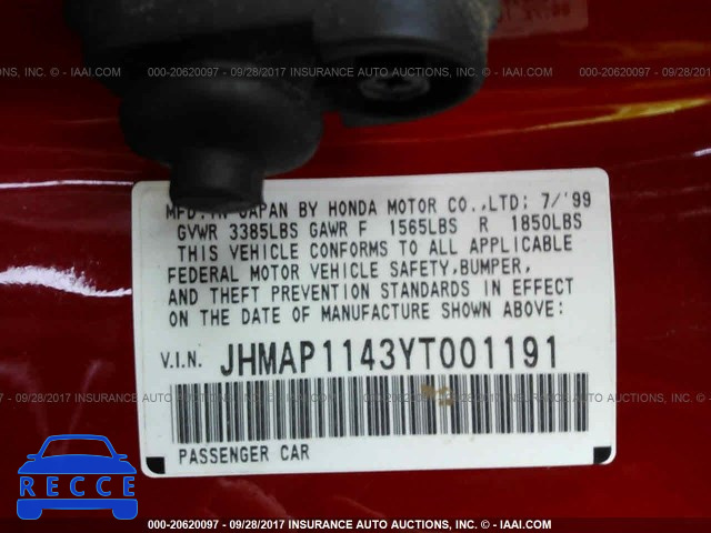 2000 Honda S2000 JHMAP1143YT001191 Bild 8