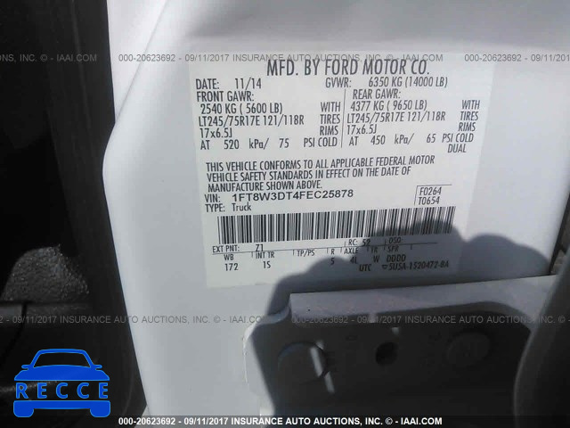 2015 Ford F350 SUPER DUTY 1FT8W3DT4FEC25878 зображення 8