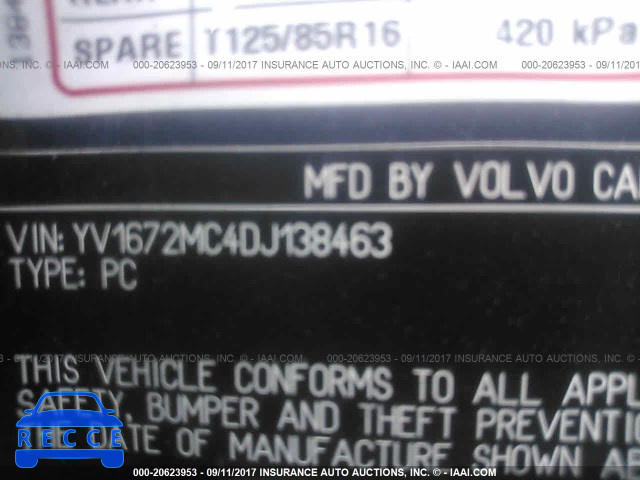 2013 Volvo C70 YV1672MC4DJ138463 image 8