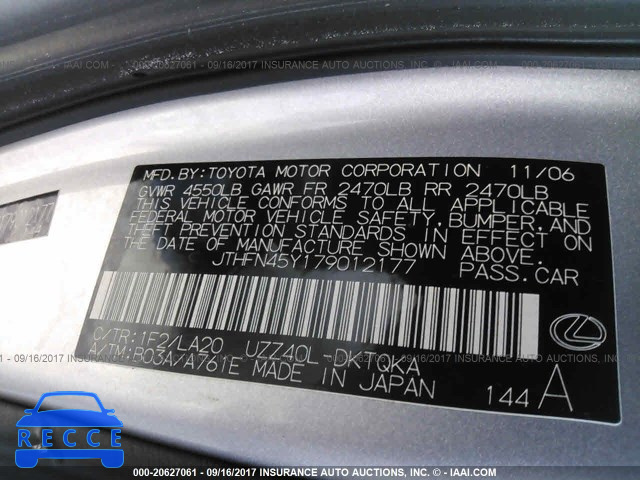 2007 Lexus SC JTHFN45Y179012177 image 8