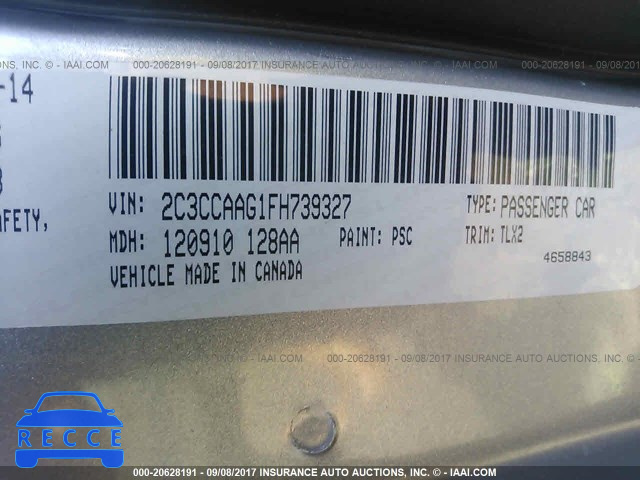 2015 Chrysler 300 2C3CCAAG1FH739327 image 8