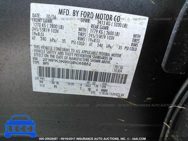 2016 Ford Edge 2FMPK3K90GBC65852 image 8