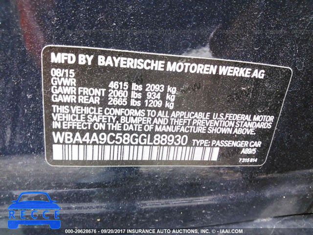 2016 BMW 428 I/GRAN COUPE/SULEV WBA4A9C58GGL88930 image 8