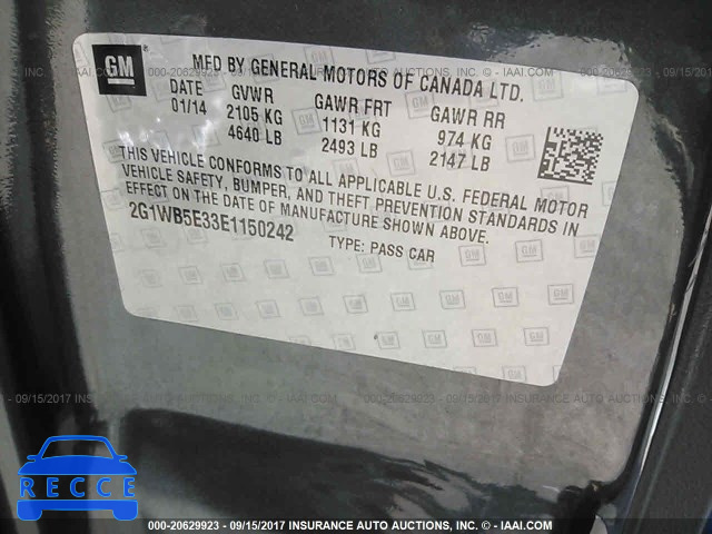2014 Chevrolet Impala Limited LT 2G1WB5E33E1150242 image 8