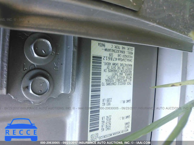 2010 Nissan Altima 1N4AL2AP0AN478612 image 8