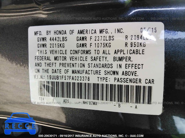 2015 Acura TLX TECH 19UUB1F57FA023378 image 8