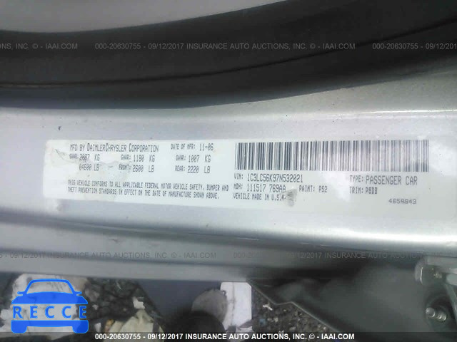 2007 Chrysler Sebring 1C3LC56K97N532021 Bild 8