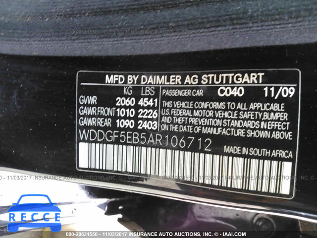 2010 Mercedes-benz C 300 WDDGF5EB5AR106712 image 8