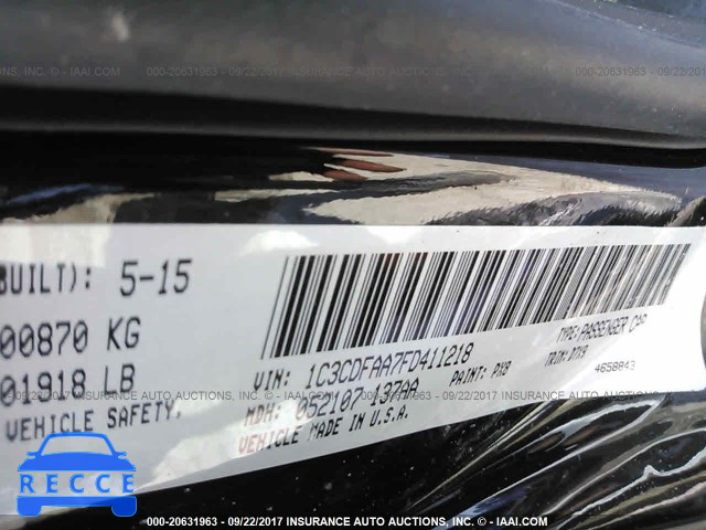 2015 Dodge Dart SE 1C3CDFAA7FD411218 image 8