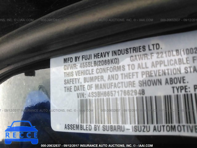 2001 SUBARU LEGACY 4S3BH665717662948 image 8