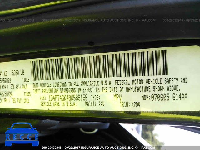 2011 Dodge Nitro 1D4PT4GK4BW589156 image 8