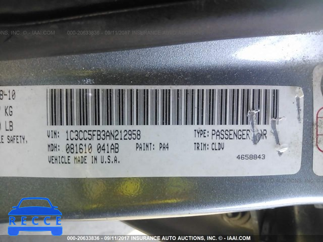 2010 Chrysler Sebring LIMITED 1C3CC5FB3AN212958 Bild 8