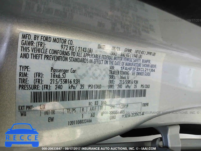 2012 Ford Focus 1FAHP3F2XCL211384 image 8