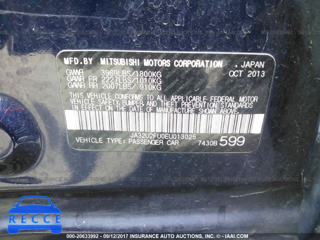 2014 Mitsubishi Lancer ES/ES SPORT JA32U2FU0EU013025 image 8