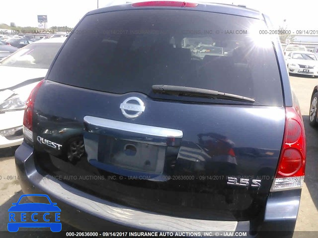 2007 Nissan Quest 5N1BV28UX7N121012 зображення 5